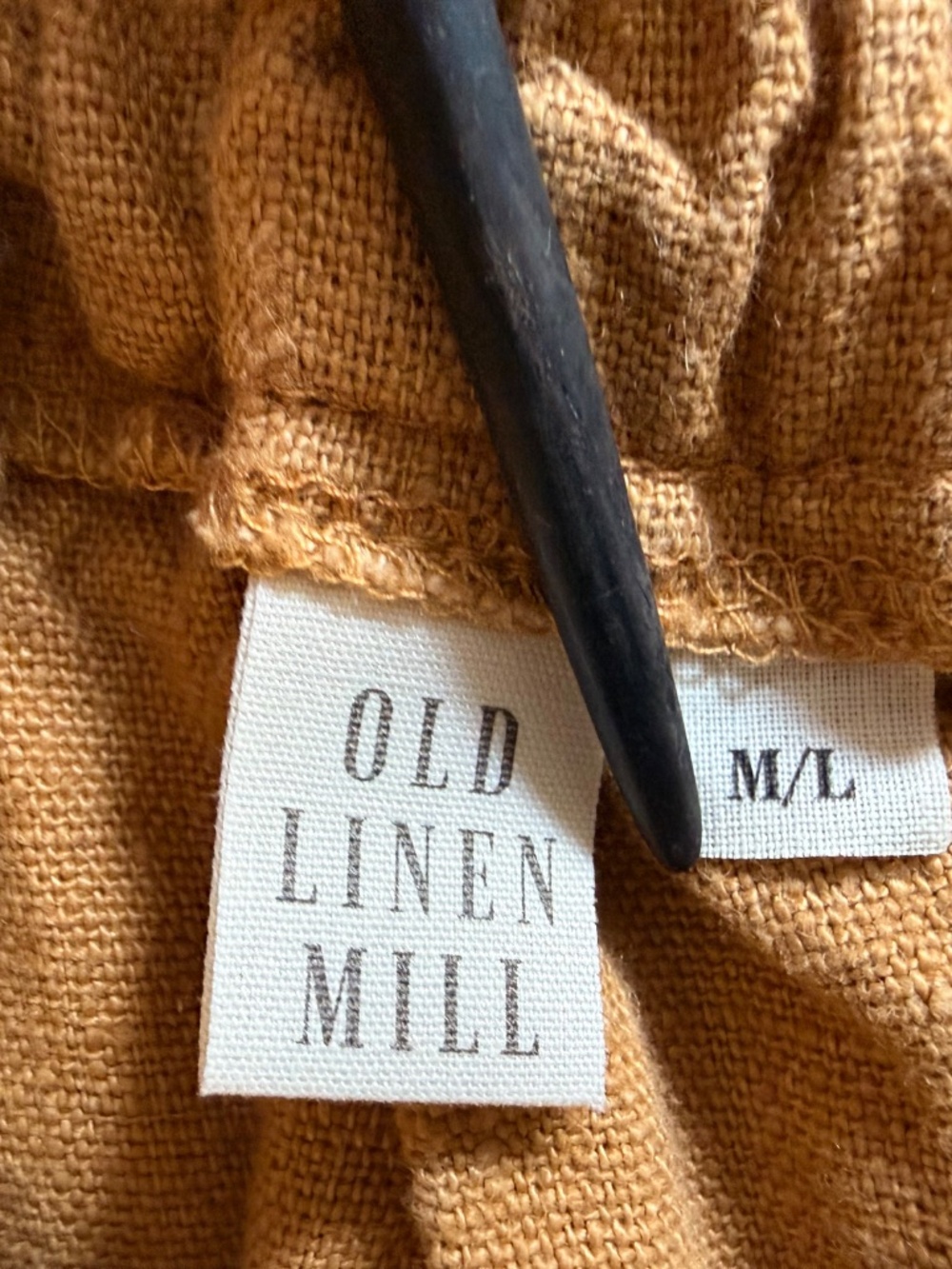 Linen Mill High-Waist Heavy Linen Button-Front Skirt | Honey Gold | M/L - Picture 5 of 7